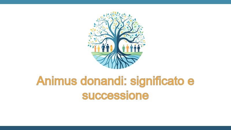 Animus donandi: significato e successione