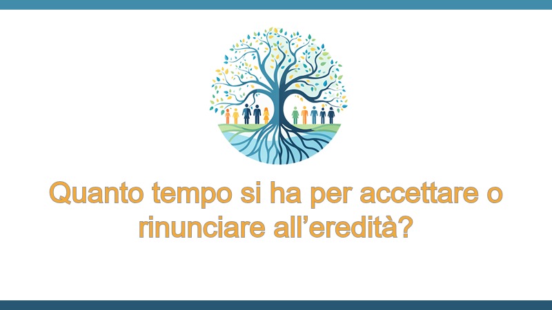 Quanto tempo si ha per accettare o rinunciare all’eredità?